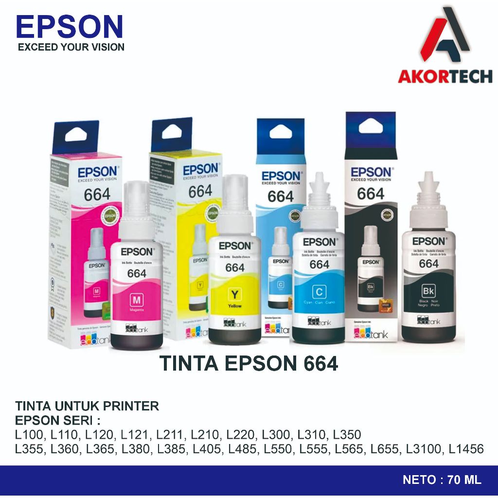 Tinta PRINTER 664 ALL SERIES / Tinta EPSON 664