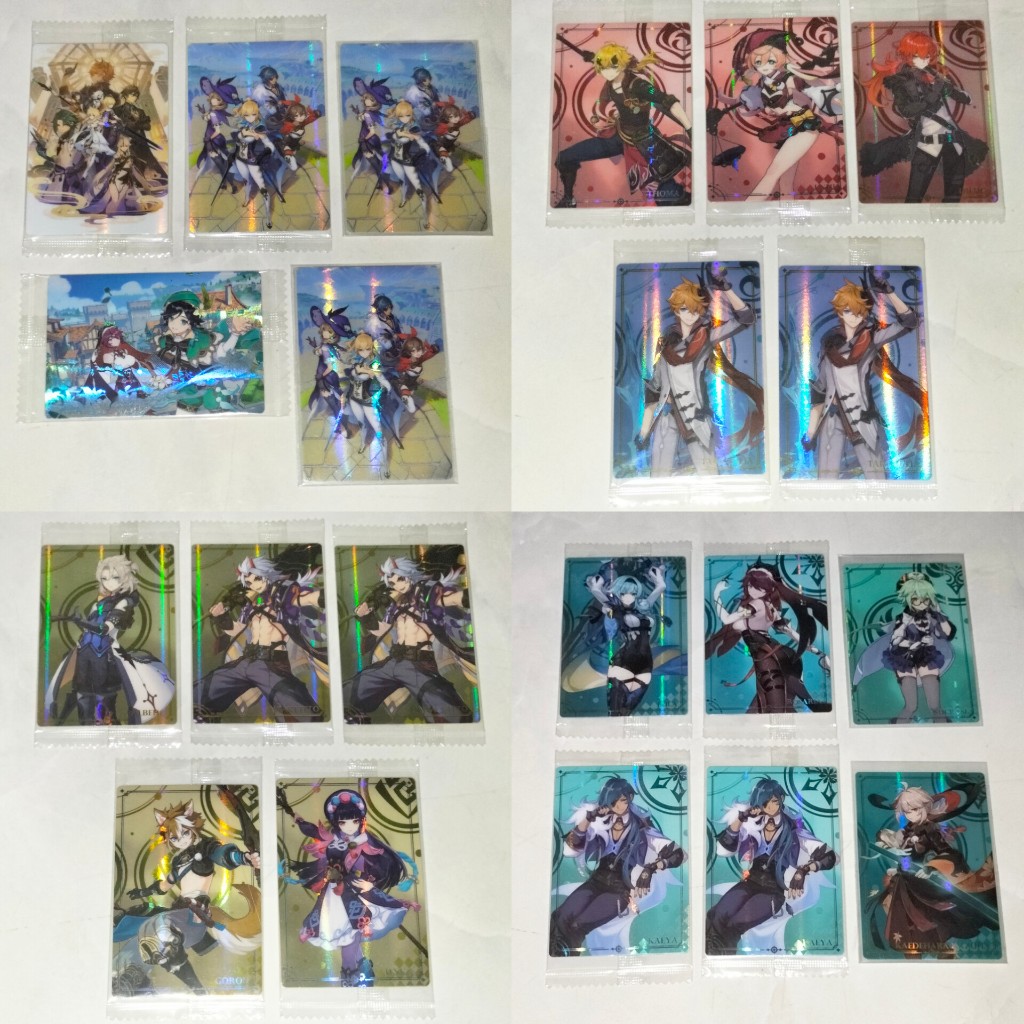 Genshin Wafer Card Kazuha Diluc Tartaglia Albedo Itto Eula Pc