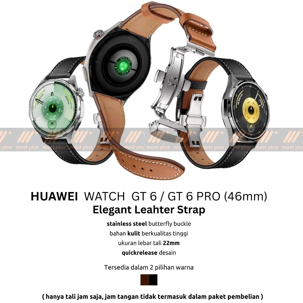 HUAWEI WATCH GT 6 / GT 6 PRO ELEGANT LEATHER STRAP  - TALI JAM KULIT HUAWEI WATCH GT6 / GT6 PRO ELEG