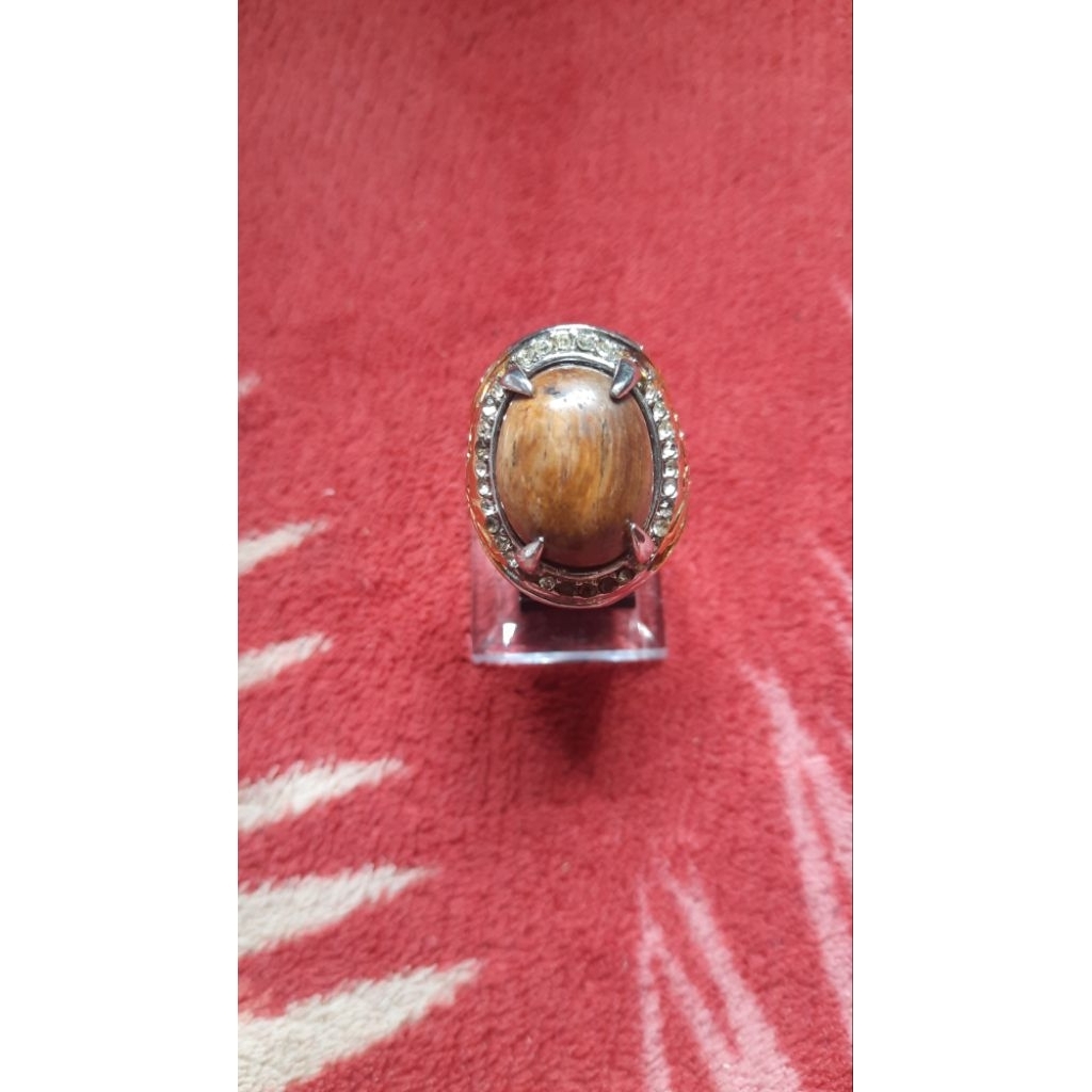 cincin akik fosil kayu kemuning