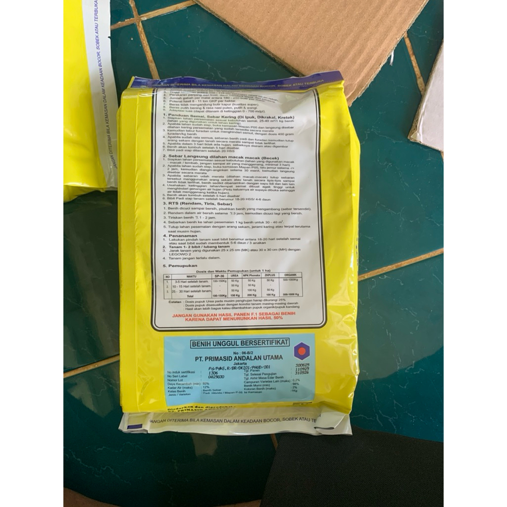 BENIH PADI HIBRIDA MAPAN 05 di jamin asli 