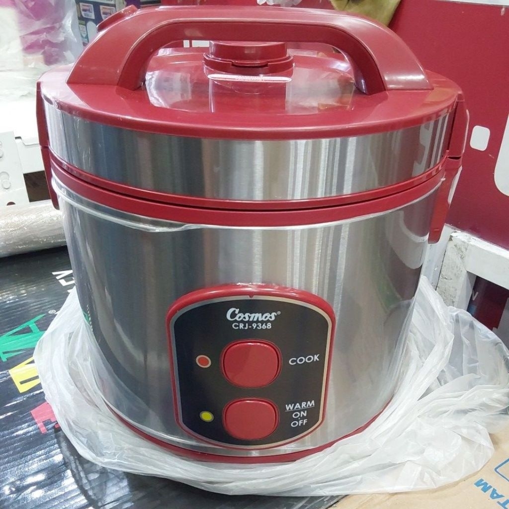 RICE COOKER COSMOS STAINLESS / PENANAK NASI COSMOS/ CRJ9368 / 2LITER / COSMOS