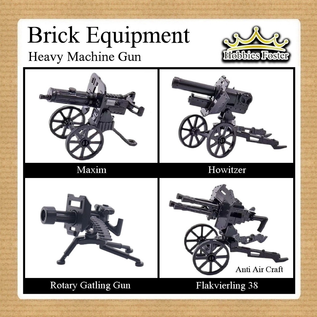 HBF Brick ACC Equipment Military - Aksesoris Figure Senjata Perang Weapon Heavy Gun / Meriam