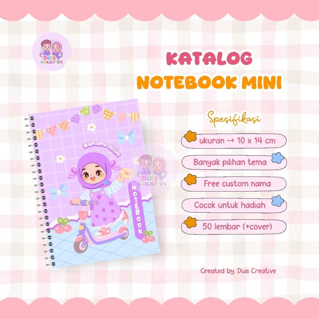 NOTEBOOK MINI CUSTOM NAMA
