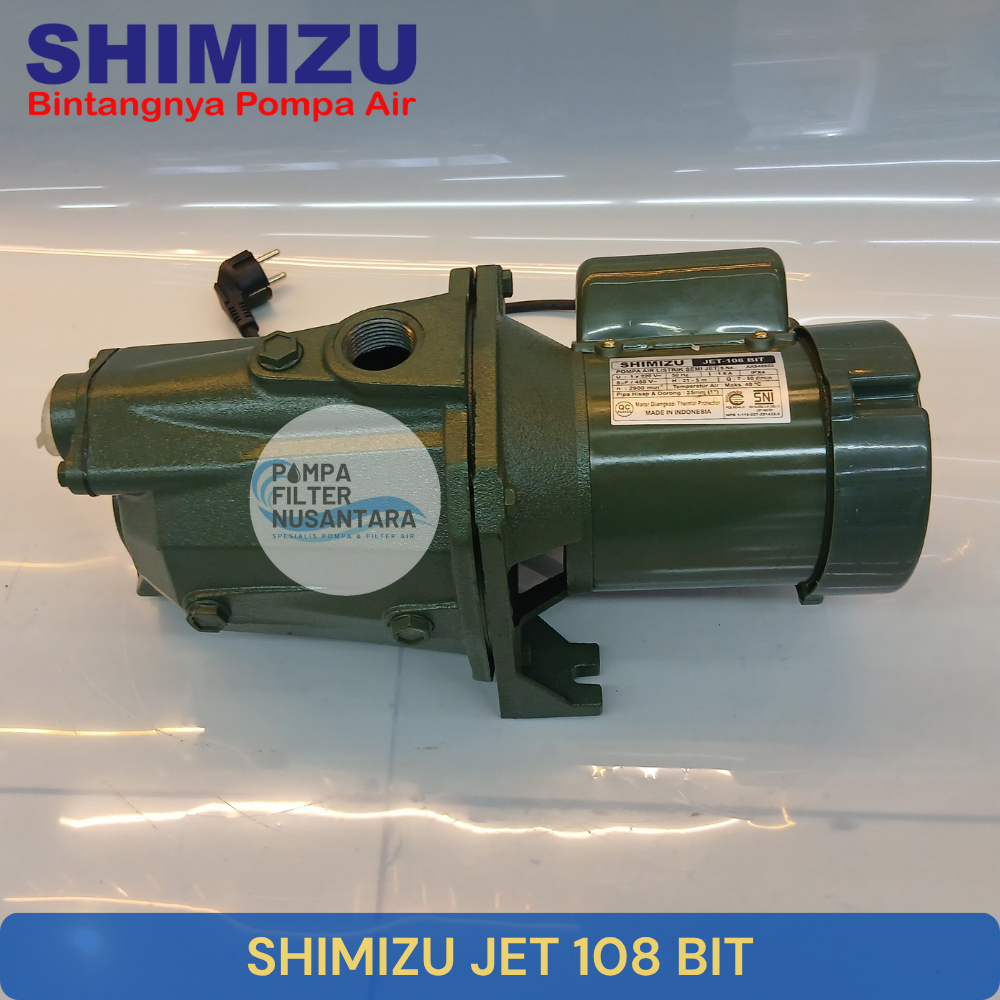 Mesin Pompa Air Shimizu Semi Jet Pump 108 BIT Daya Hisap 11 m - 108bit