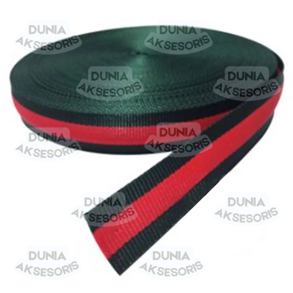 Aksesoris Tas Tali Bisban / Webbing Motif GC (GUCCI) 4 cm (HALUS - IMPORT) - Aksesoris Tas