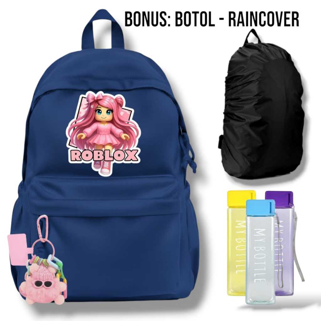 Tas roblox perempuan - Tas roblox cewek lucu - Tas sekolah anak perempuan - Tas sekolah roblox wanit