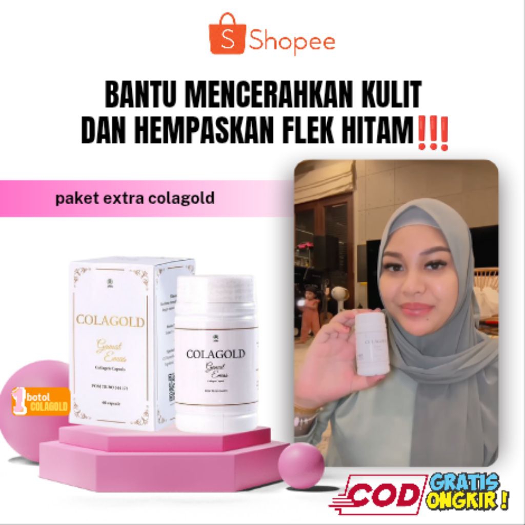 PAKET EXTRA COLAGOLD / pemutih badan bpom / colagold gamatEmas / suplemen pemutih kulit / colagold o