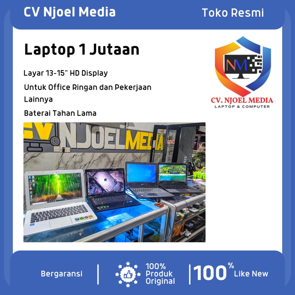 LAPTOP 1 JUTAAN TERJANGKAU SIAP PAKAI