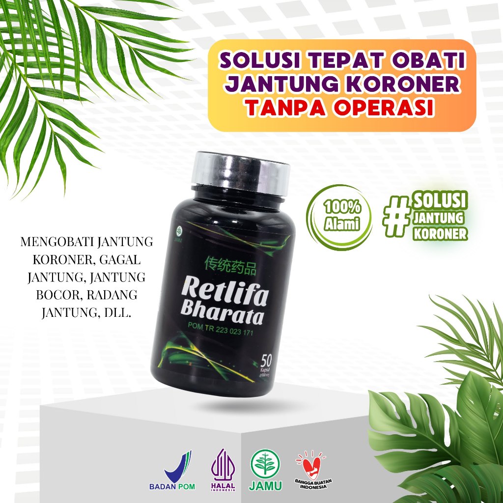 Obat Penyakit Jantung Ampuh RETLIFA BHARATA Original Obat Jantung Bengkak Obat Penyumbatan Jantung