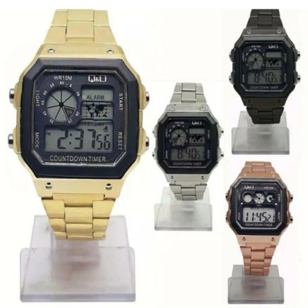 Murah jam tangan qnq rantai  Pria -Jam Tangan Pria SPORT Digital Sergi Rantai Bisa COD