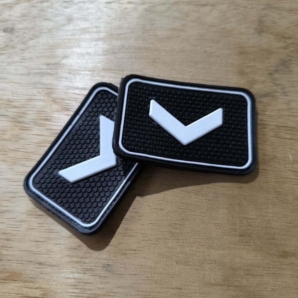 rubber patch logo pangkat Bripda tempelan emblem aksesoris karet