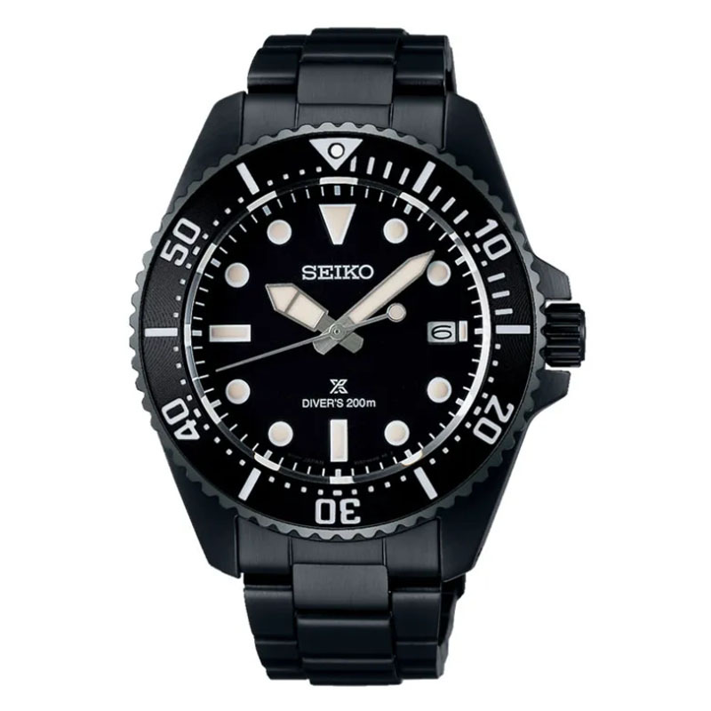 Seiko SNE599P1 Solar Diver 200m Full Black