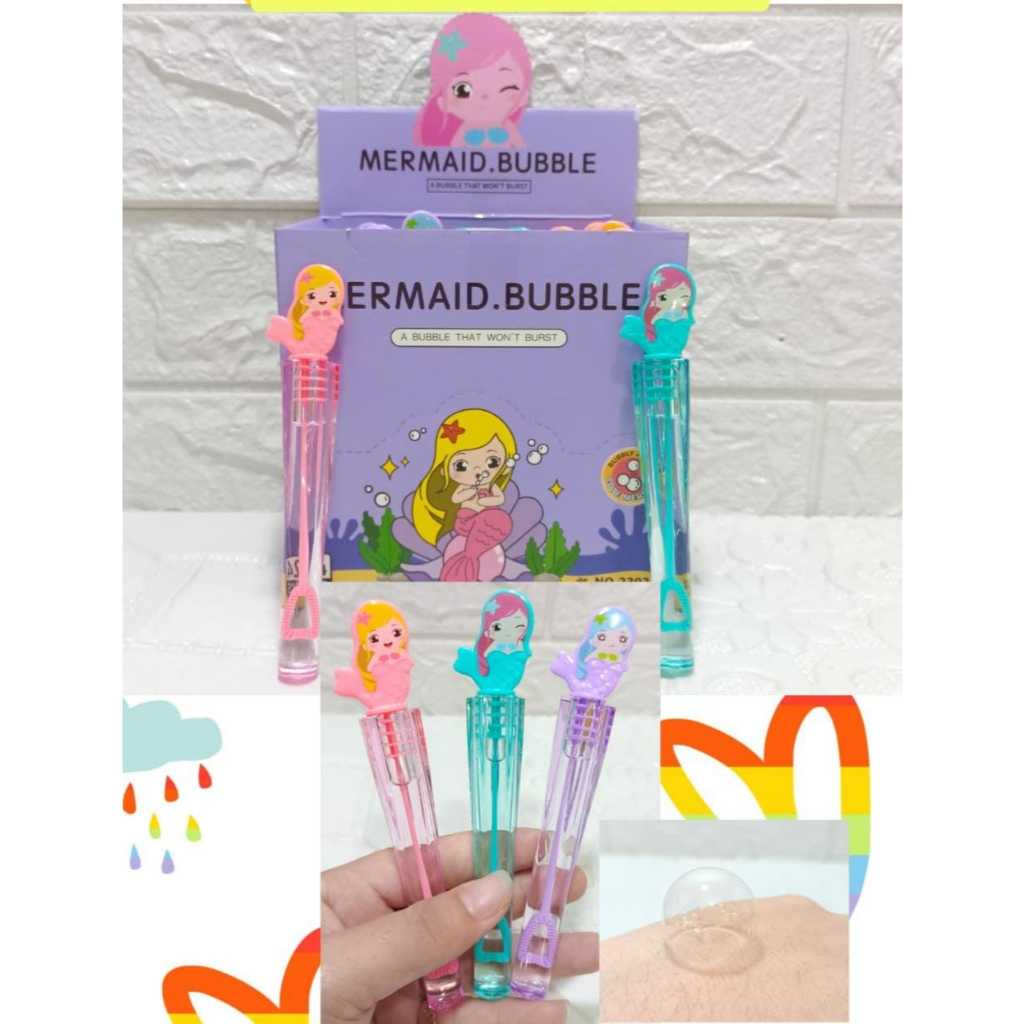 Mainan Balon Tiup Busa Gelembung Air Sabun Stik Mermaid Terbaru