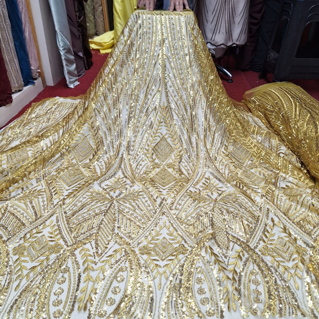 (COD).,,Tile CARMILAN full Payet spangel bordir/ Kain tile kebaya, gamis, dres, bridesmaid, kebaya p