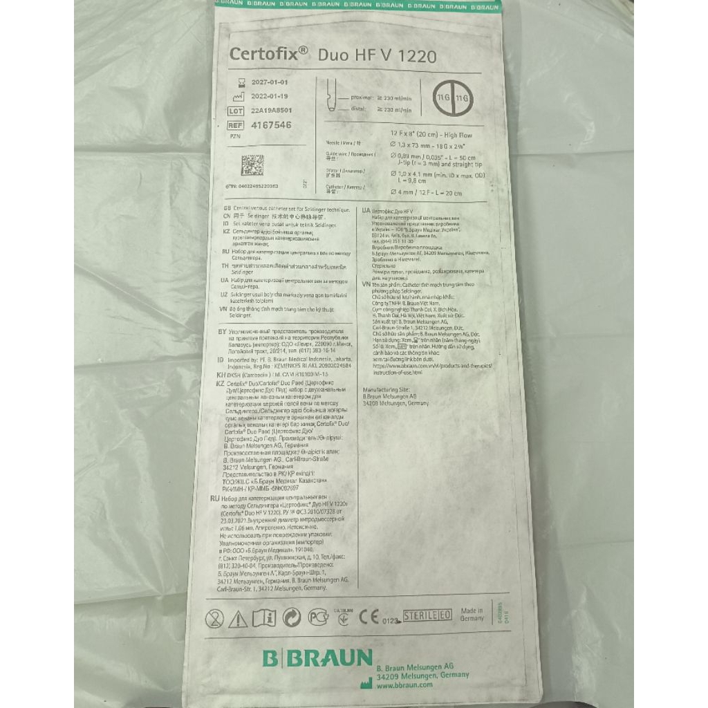 Certofix b braun duo HF V 1220