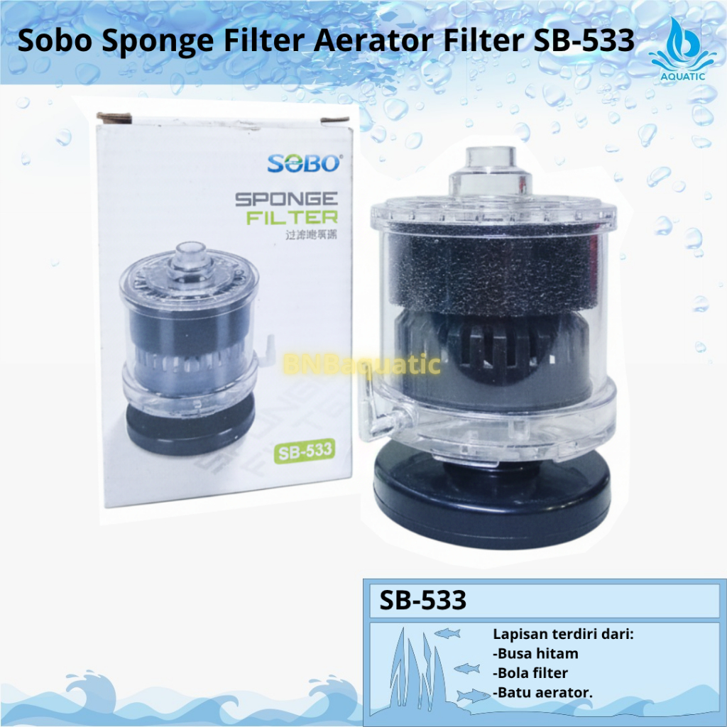 [SB-533] Filter Mini Air Aquarium / FILTER AIRATOR - SPONGE FILTER - Saringan Mini Biofoam