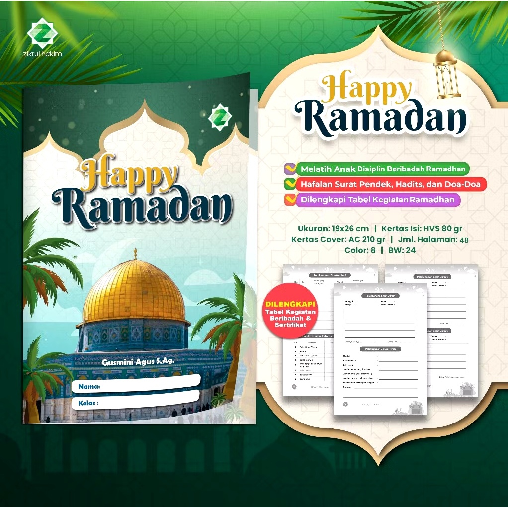 Buku Agenda Ramadhan SD, SMP, SMA - Happy Ramadhan Aktivitas