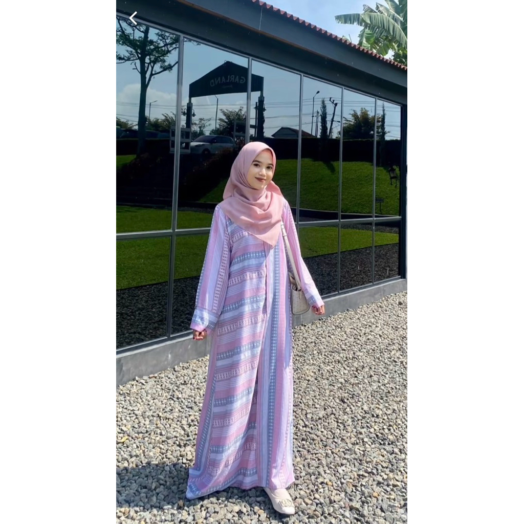 Abaya salur katun triset gamis daily