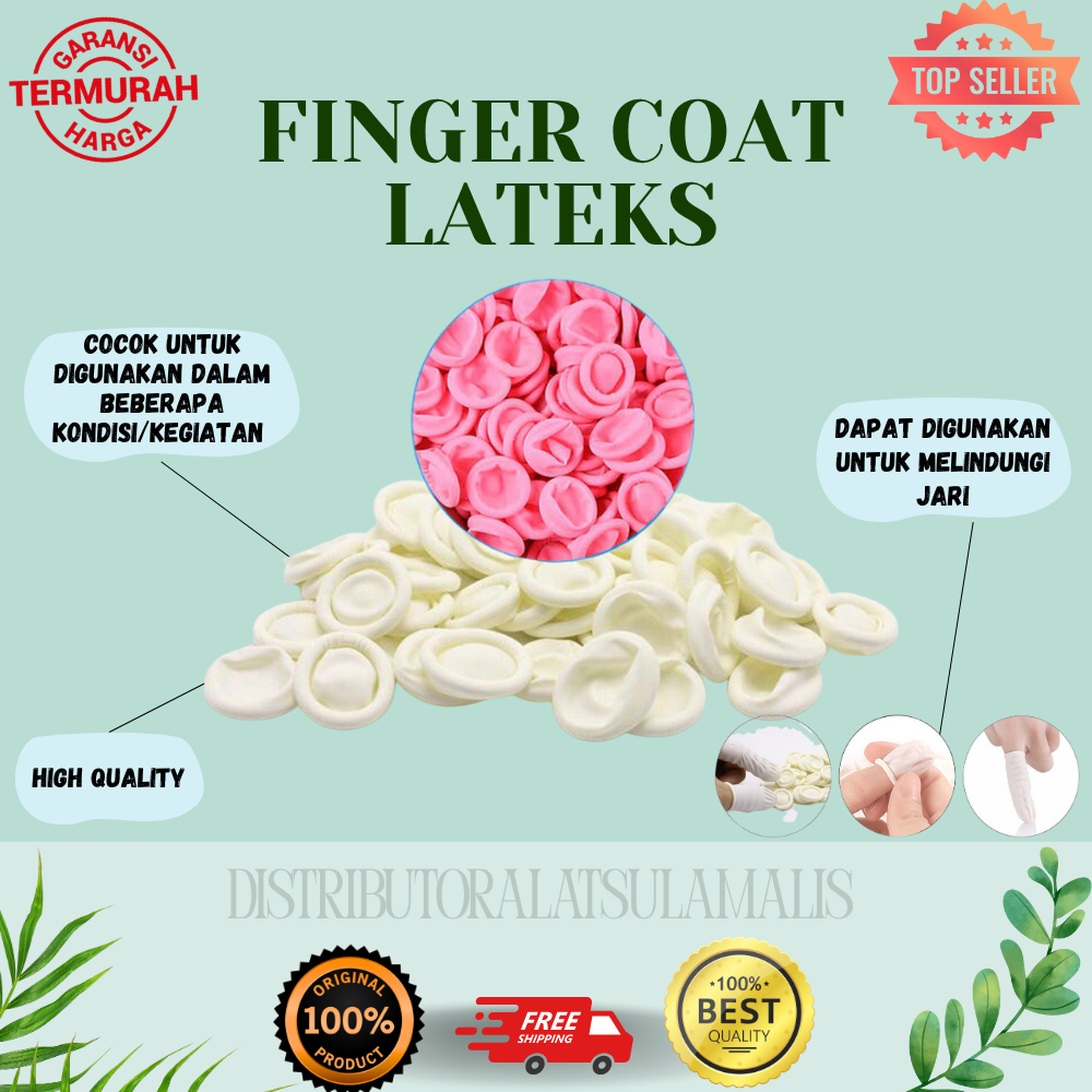 Finger coats disposable finger set / karet jari tangan karet pelindung jari halus