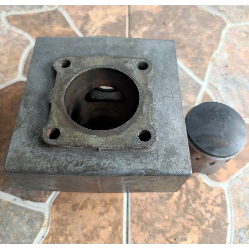 cilinder blok boring buring piston satria 2tak hiu lumba original