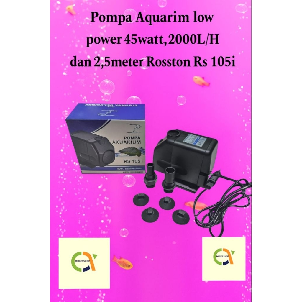 Pompa Pump Aquarium Kolam Rosston RS 105i Low Watt Pompa Air