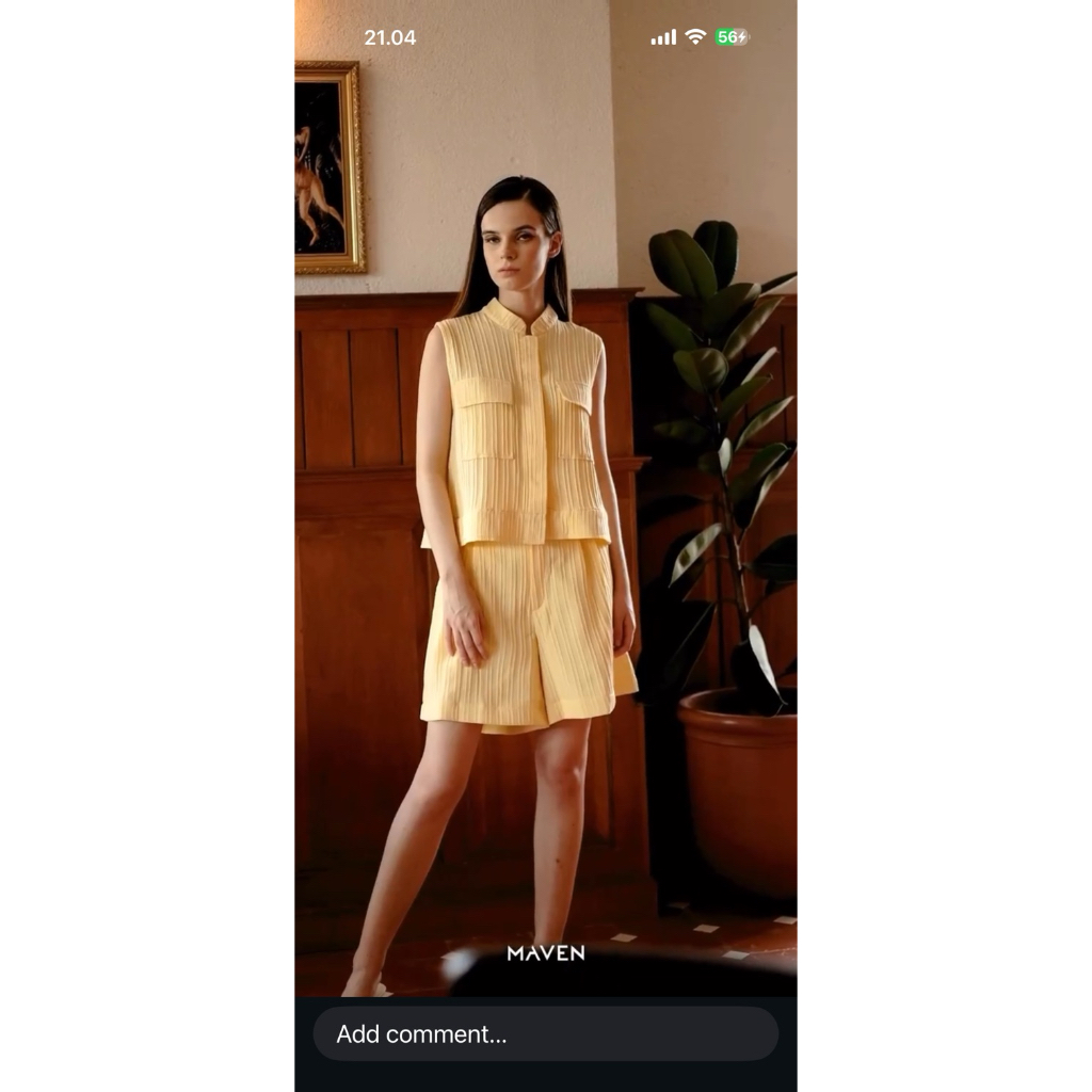 MAVEN NEW Louvre Top Sleveeless in Lemon Meringue