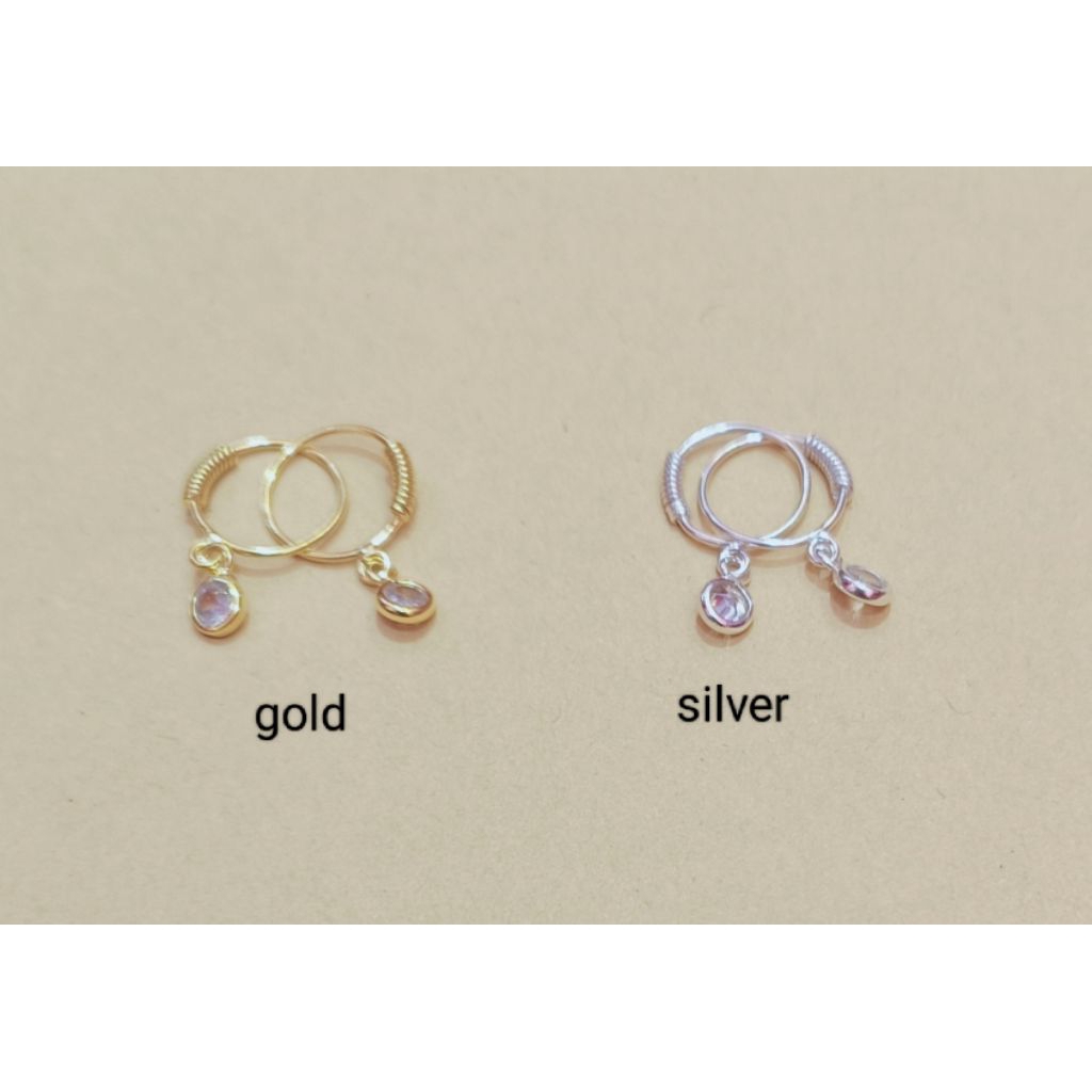 ANTING ANAK ANTING BAYI PERAK 925 ASLI LAPIS EMAS