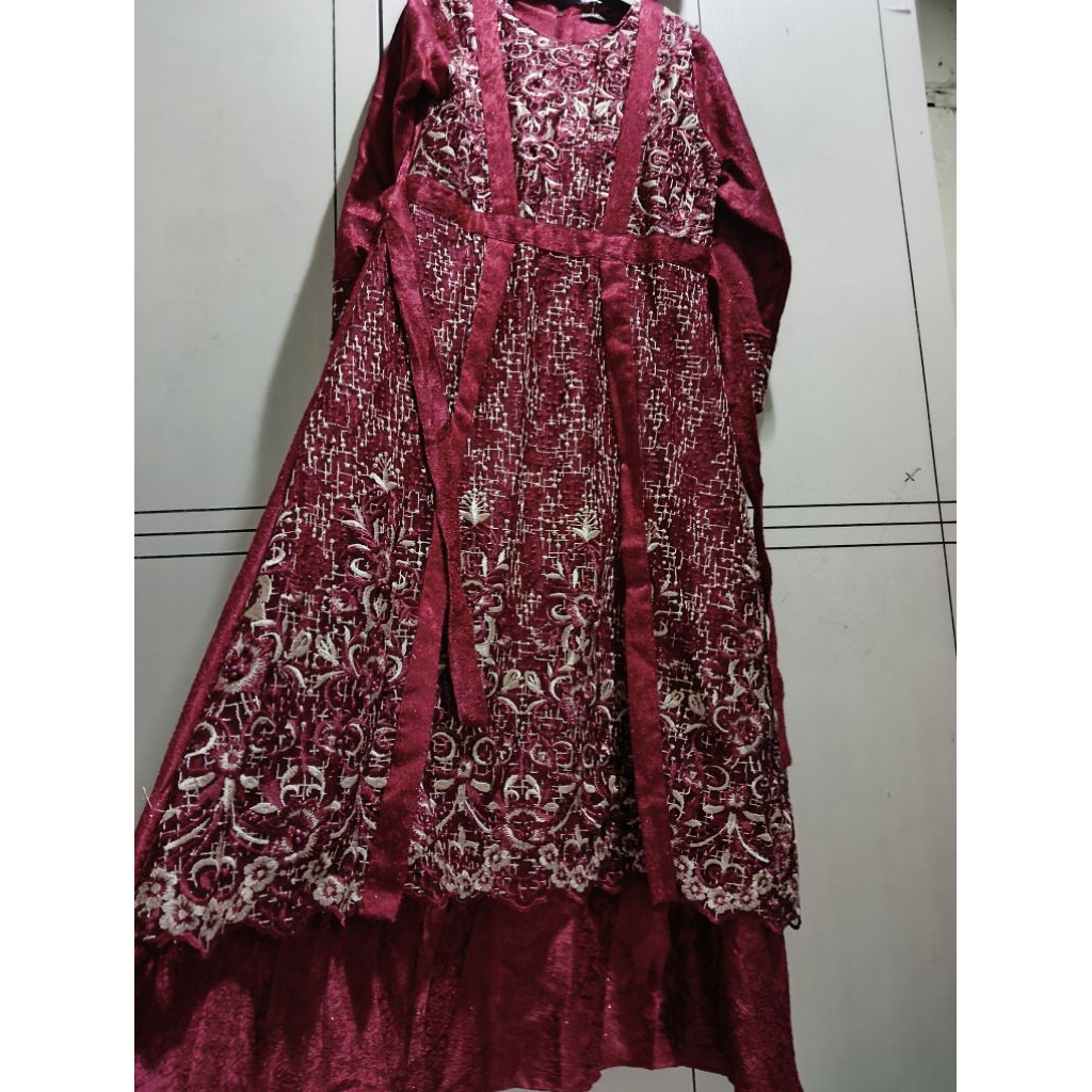 gamis brukat murah cuci gudang