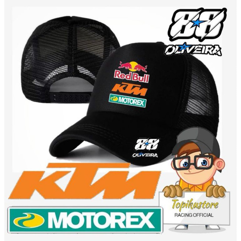 TOPI TRUCKER TOPI JARING REDBULL KTM