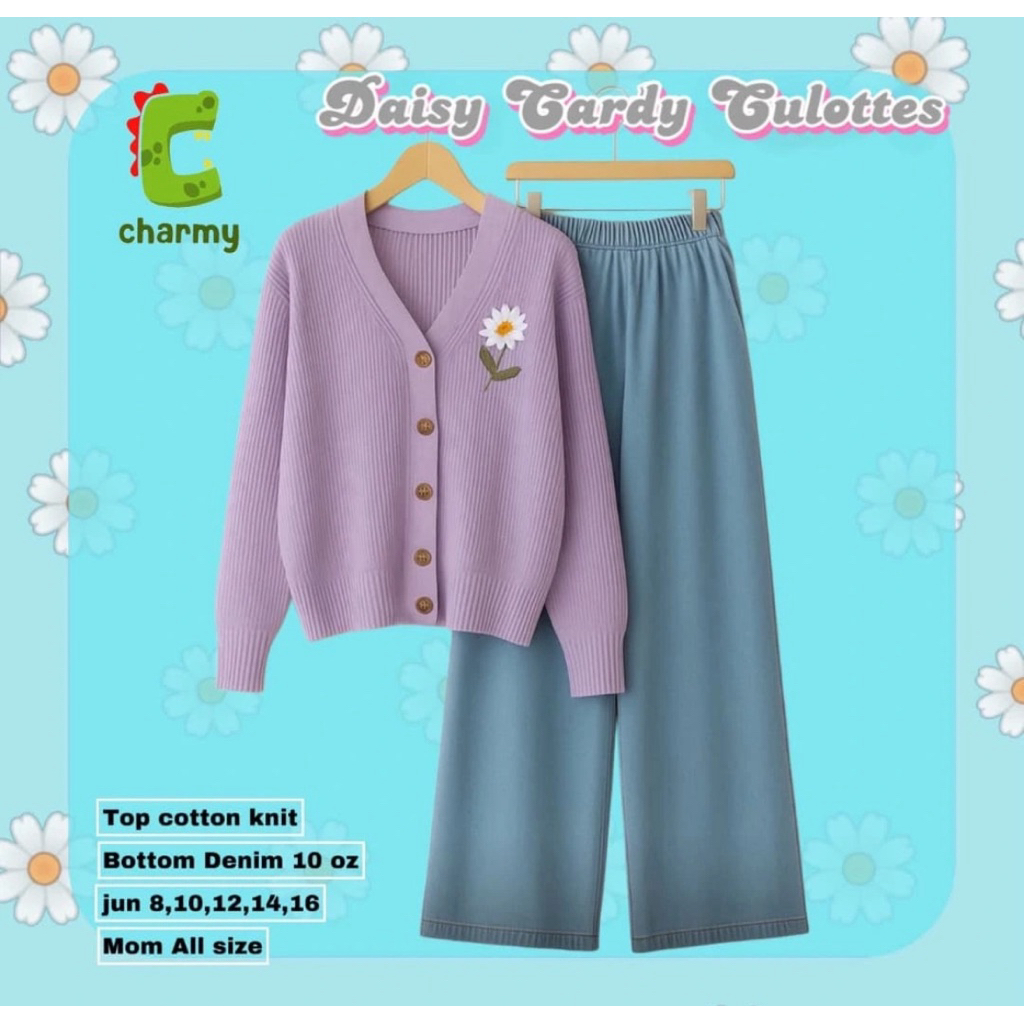 SET DAISY CARDY COULLOTES / setelan remaja perempuan / Cardy Rajut