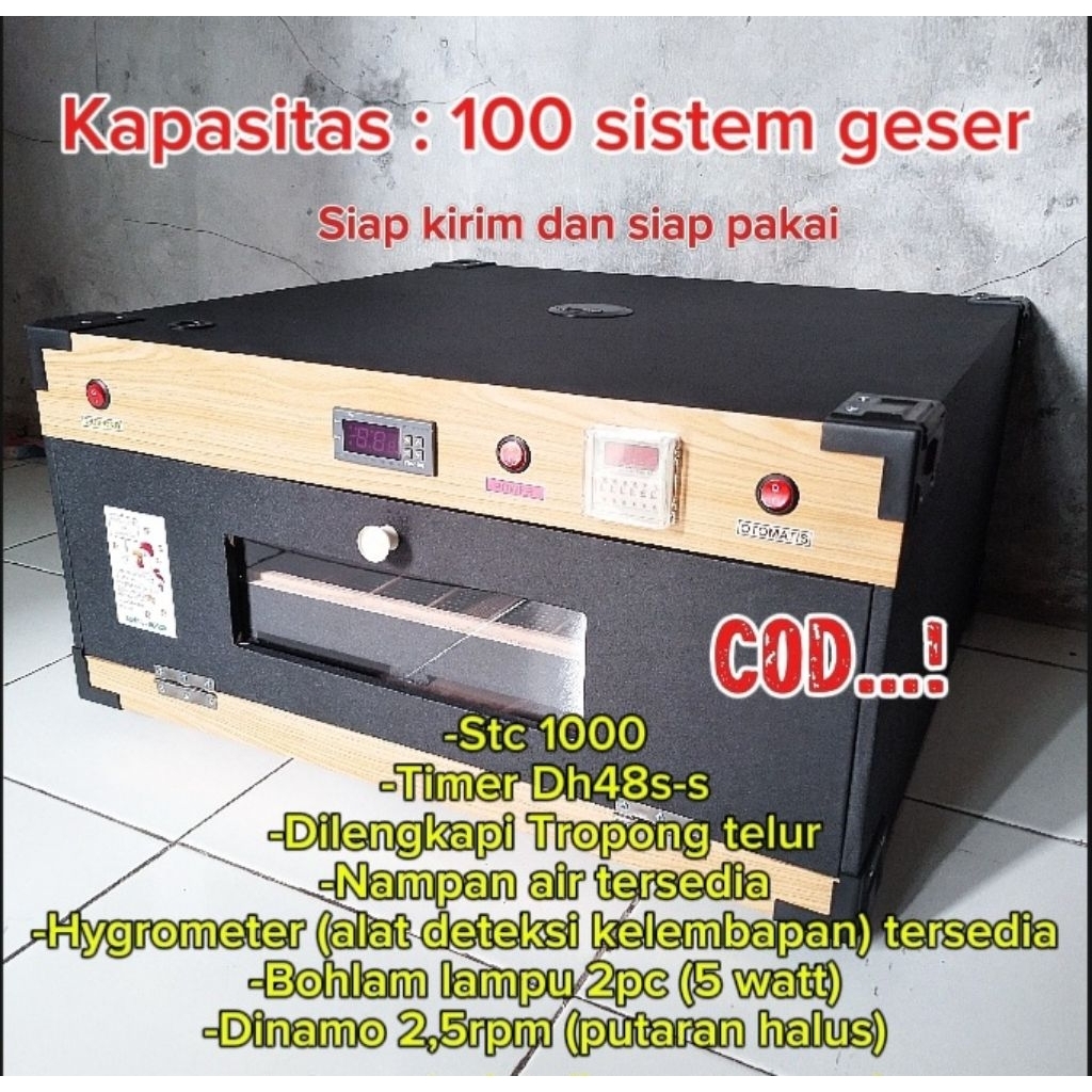 Mesin Penetas telur kapasitas 100 butir