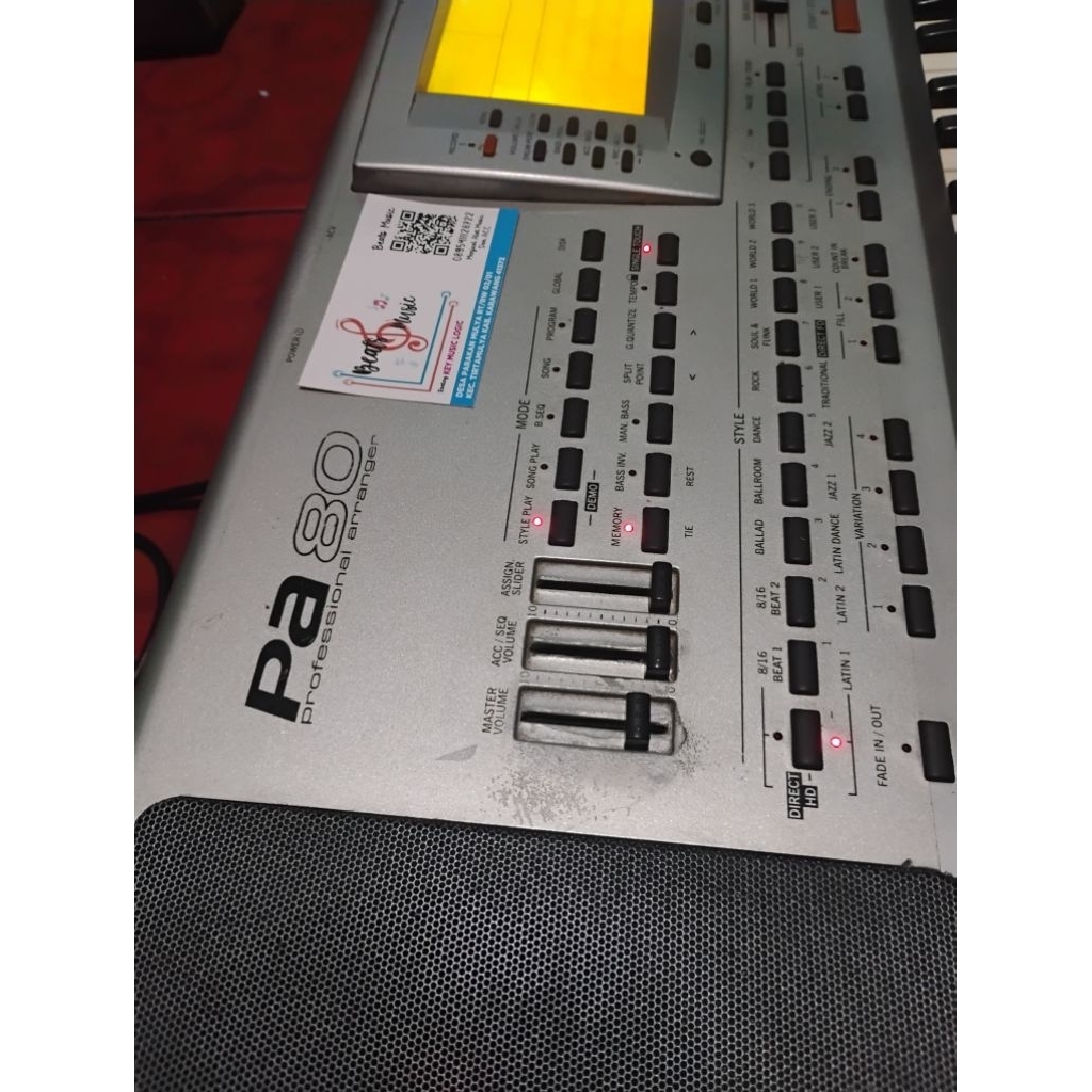 keyboard musik/ organ tunggal/ piano digital/ KORG pa 80 USB /plasdisk second