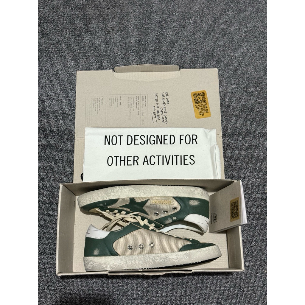 Golden Goose SuperStar Low-Top Sneakers Green Milky