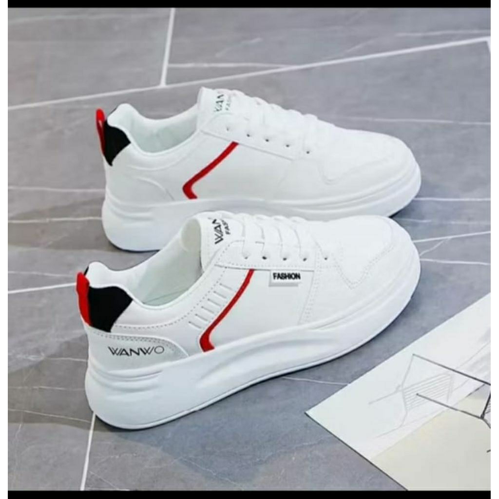 Sepatu Sneaker Putih Sepatu Wanwo Series Sepatu Cewek Korea Sneakers Kasual