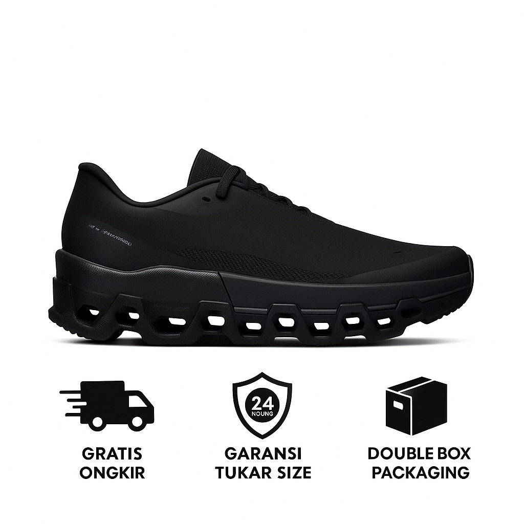 SEPATU ON RUNNING X POST ARCHIVE FACTION CLOUDMONSTER 2 BLACK MAGNET
