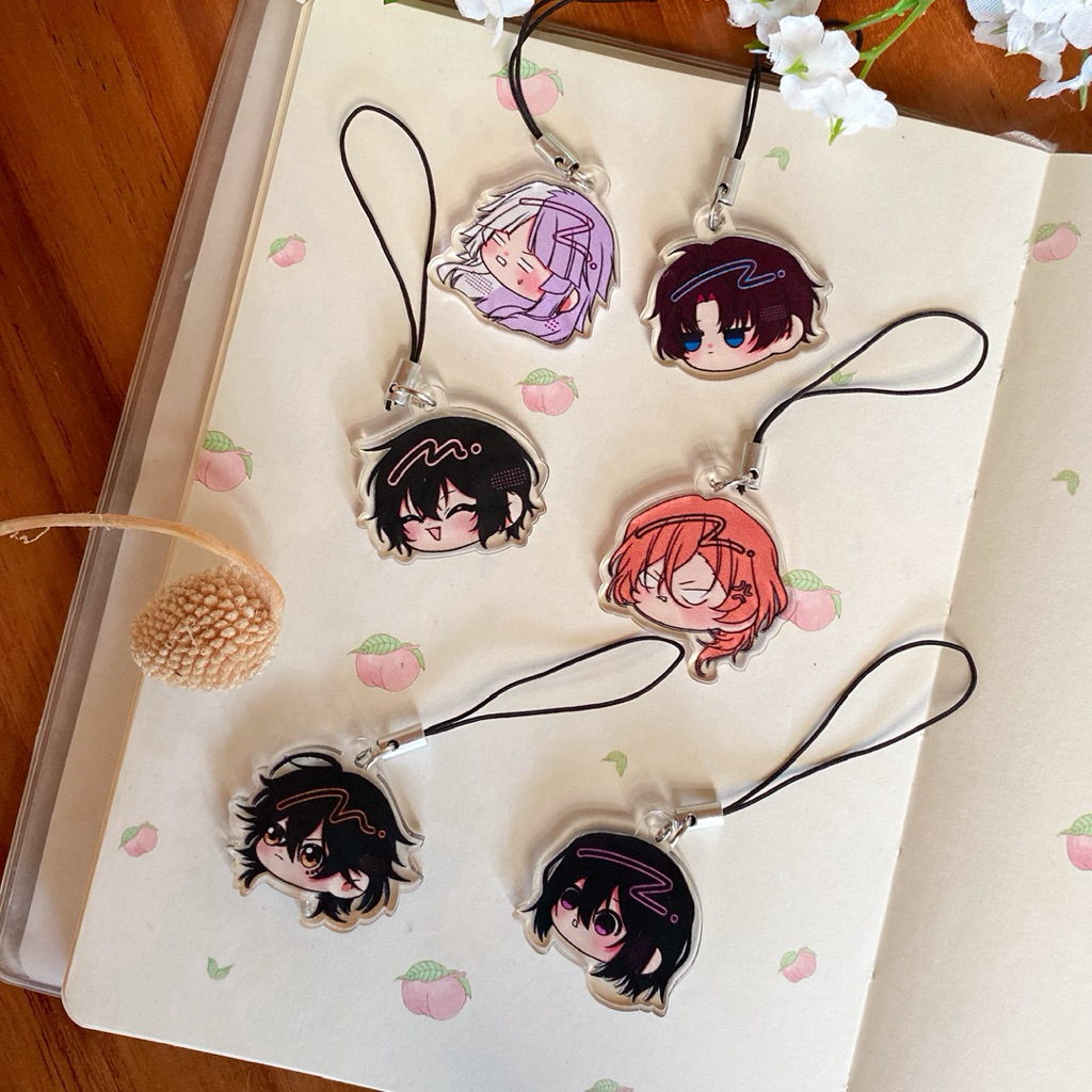 Luxiastore_ Phonestrap Bungou Stray Dog Dazai Chuuya Odasaku Fyodor Soma Tetcho