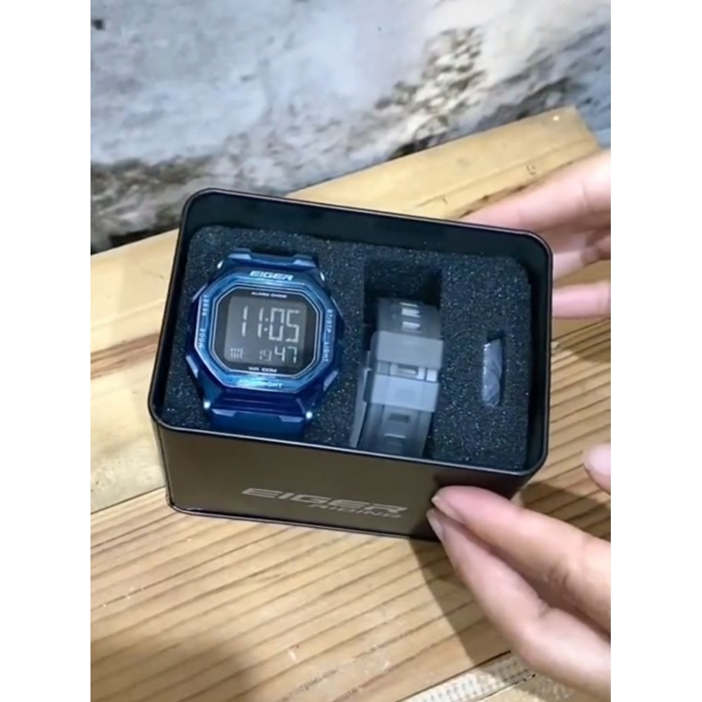 JAM TANGAN EIGER MEWAH MISSIVE WATCH DIGITAL ORI(warna blue)