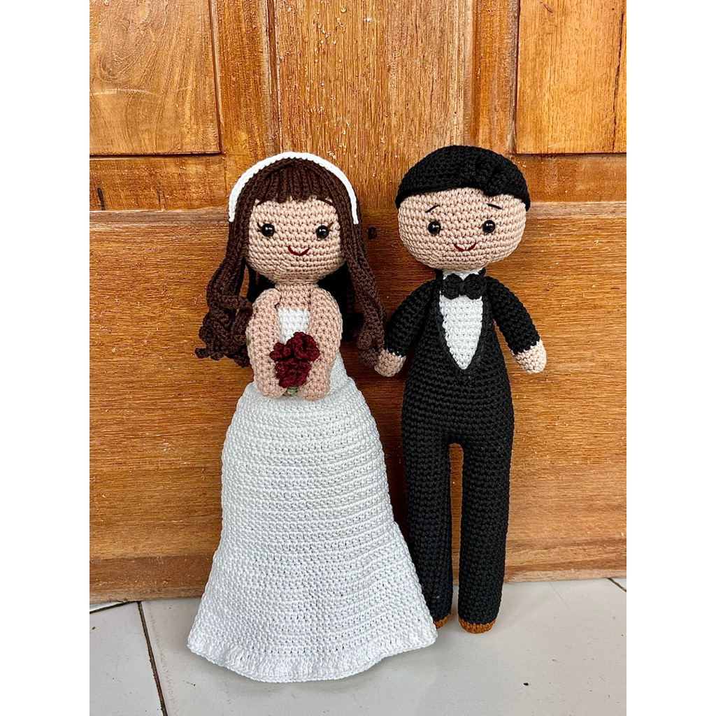 Boneka rajut_boneka amigurumi_boneka wedding_boneka couple_kado unik