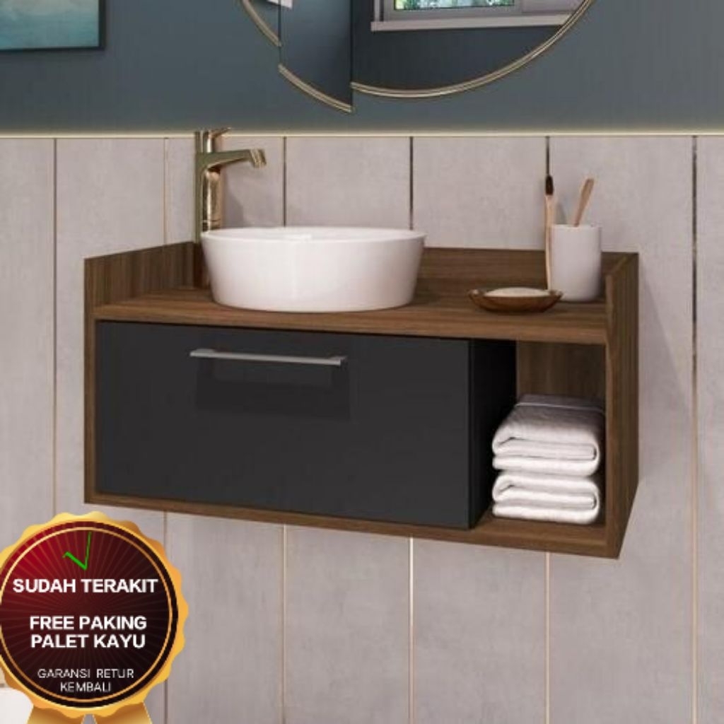 kabinet meja wastafel kamar mandi gantung kabinet wastafeli minimalis