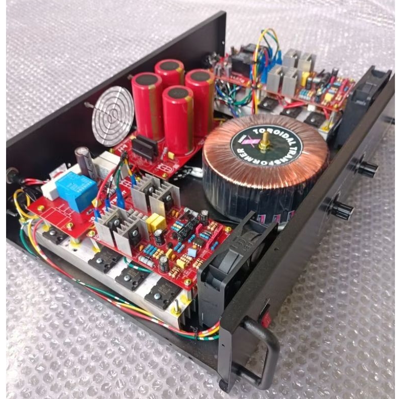 power amplifier rakitan 5a CT 45 teroid ( sudah di lengkapi speaker protector + sofstart)