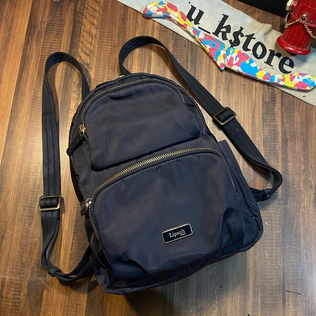 backpack mini lipault nylon bag