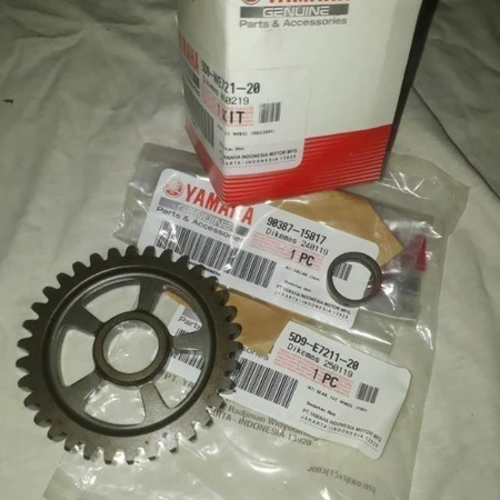 GIR GEAR RASIO GIGI 1 VEGA ZR NEW JUPITER Z 2010 34T + BOSS PN. 5D9-WE721-20 ORIGINAL YAMAHA