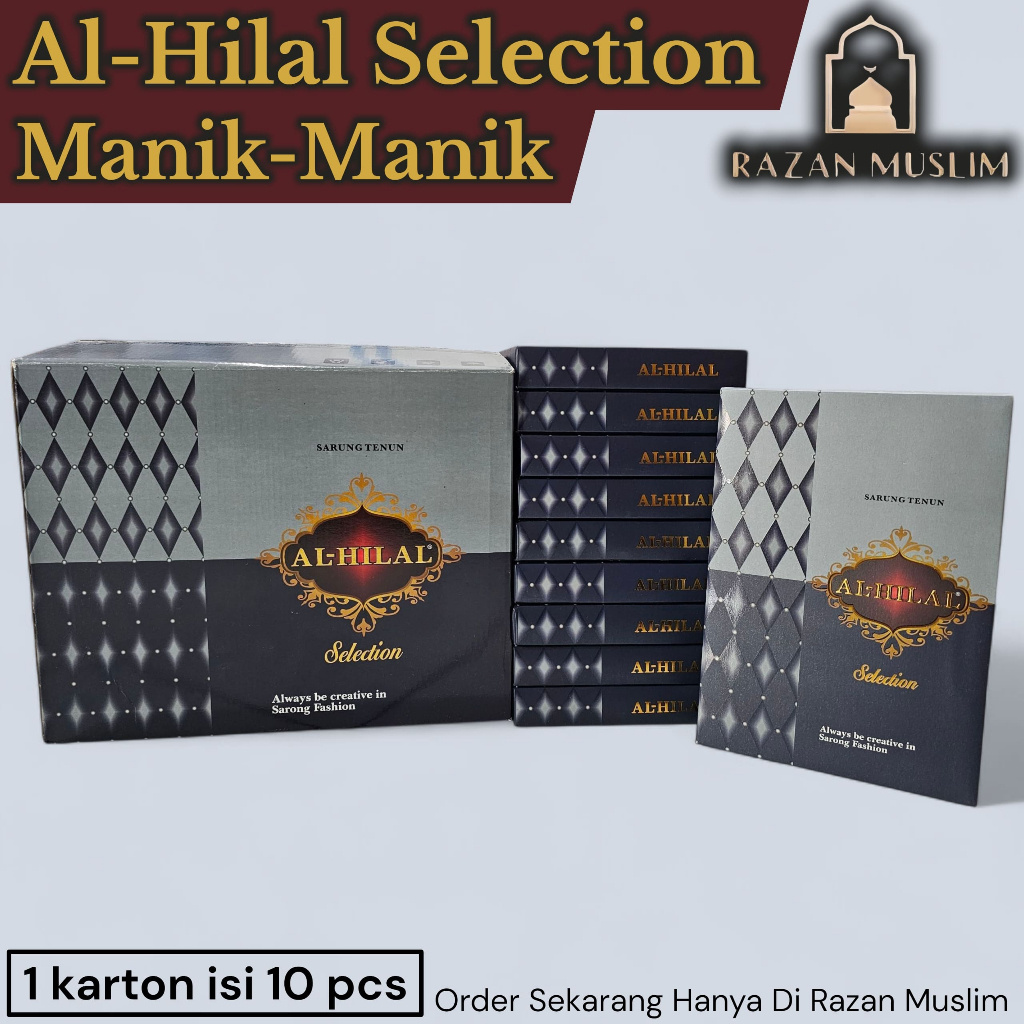 Grosir Sarung Al-Hilal Premium – 1 Karton Isi 10 Pcs, Harga Hemat Banget