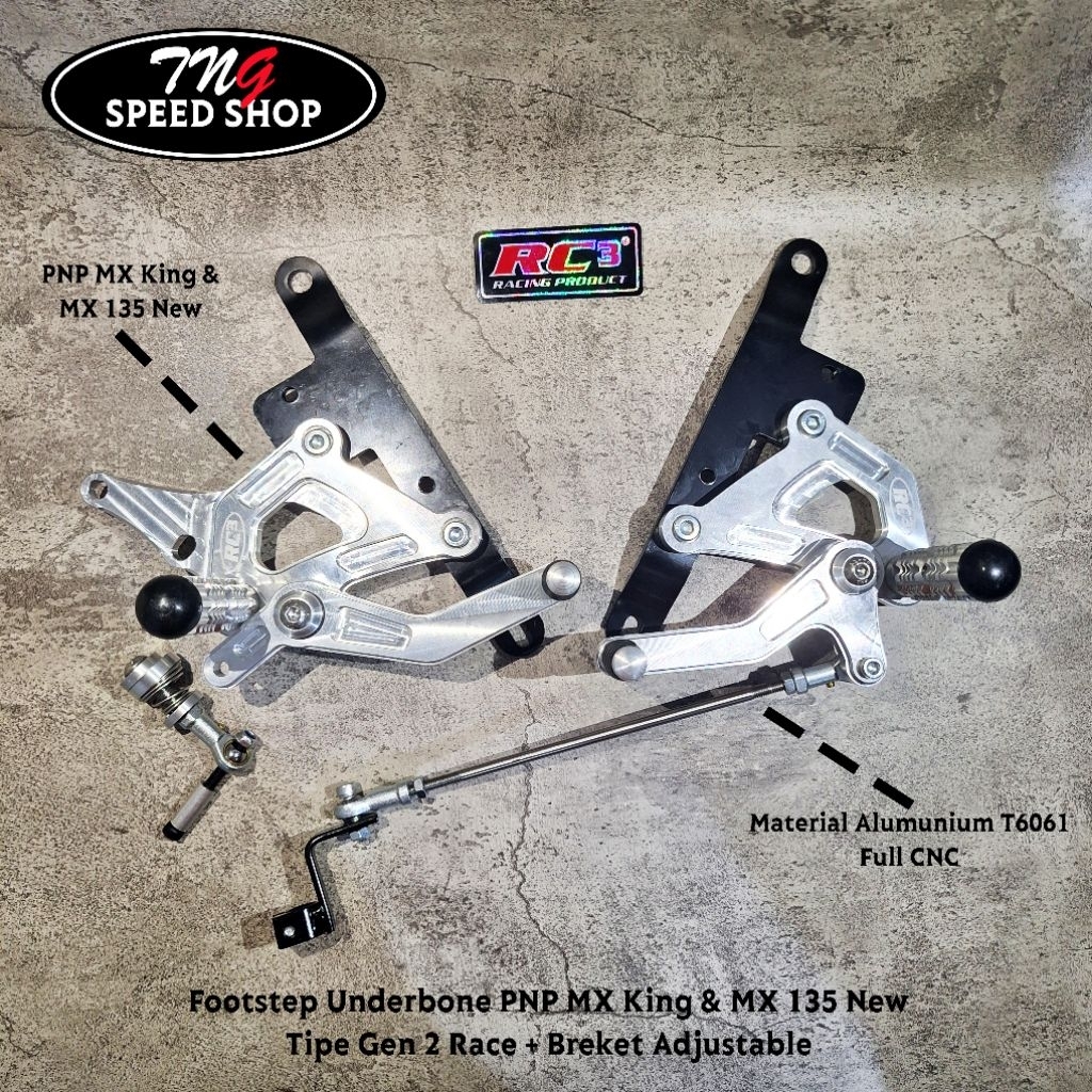 FOOTSTEP FOOT STEP UB UNDERBONE RC3 RACING MX KING MXKING 150 MX 135 NEW OLD TIPE GEN 2 TERMURAH TER