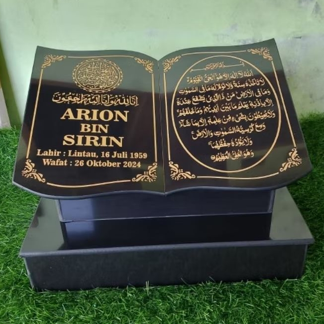 TUGU NISAN MAKAM GRANIT MODEL BUKU 30 X 40 CM