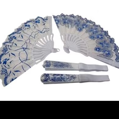 Kipas lipat kipas manual kipas tangan motif bunga/pcs