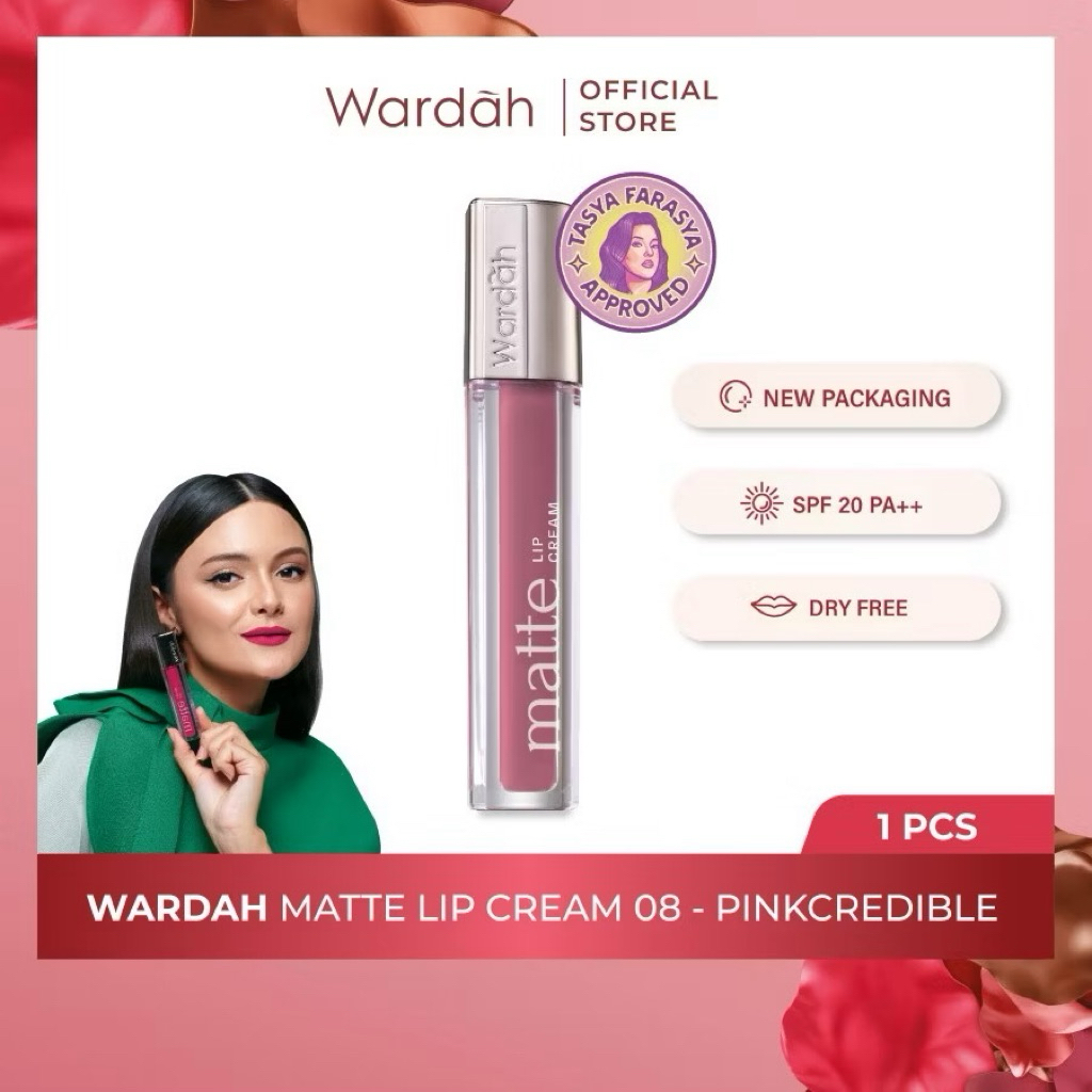 (NEW) Wardah Exclusive Matte Lip Cream - Matte Finish no 8