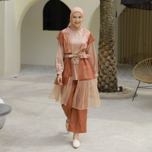 Pakaian tunik wanita DIORA TUNIC BRICK SERIES by DYA ID