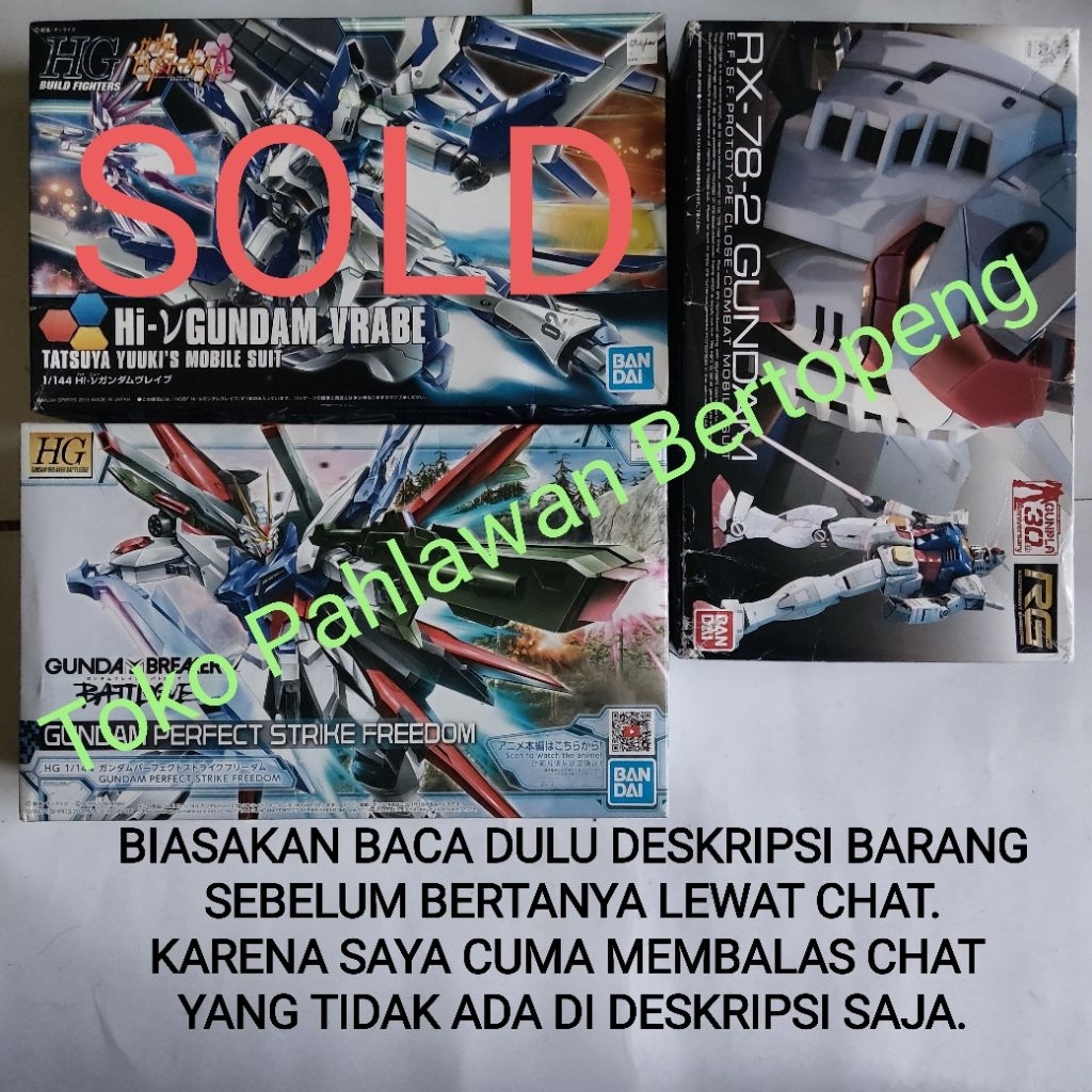 Set 1 HG + 1 RG (Gundam Perfect Strike Freedom & RX-78-2 Gundam) [Bandai] - ( TAG : Exia OO Wing SD 
